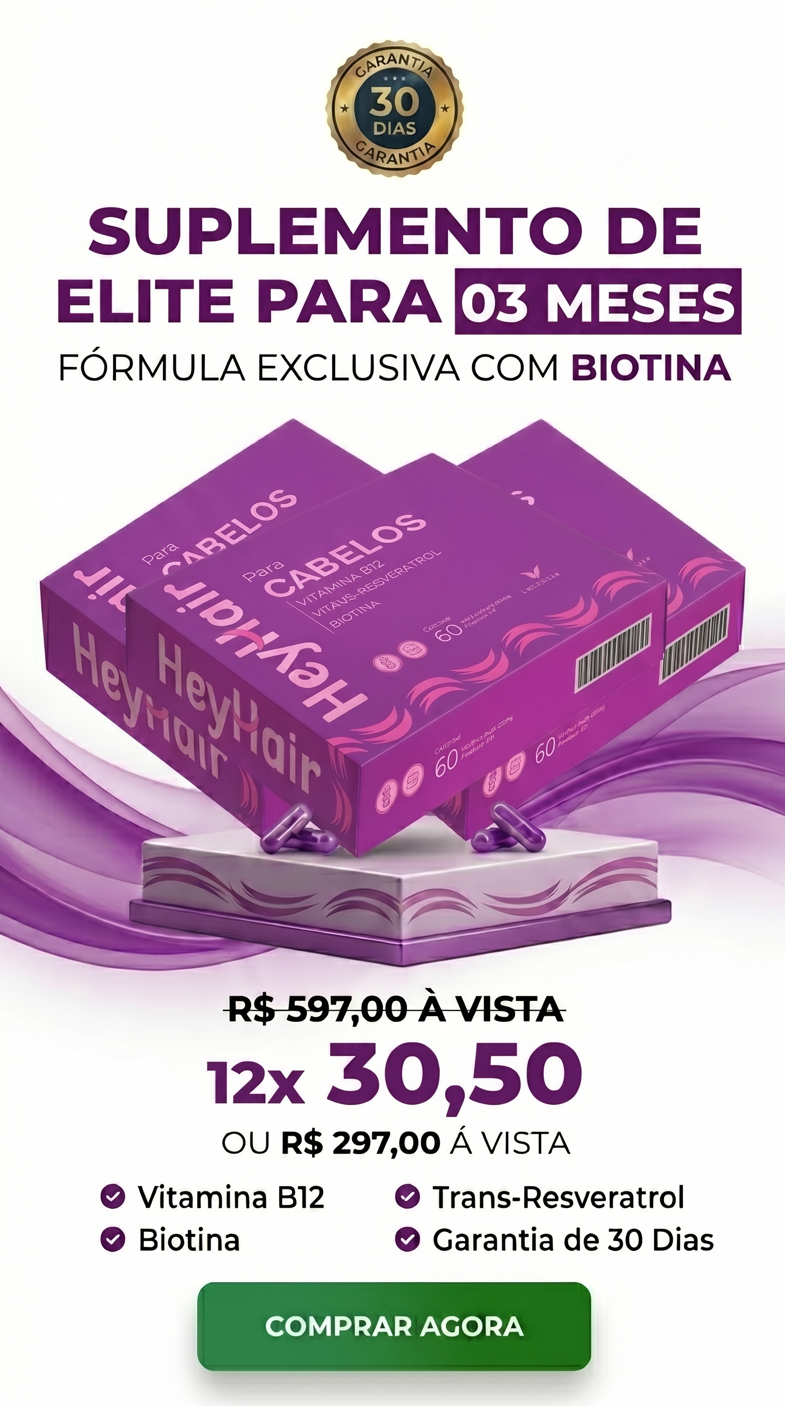 Kit 3 Potes HeyHair - Mais Vendido